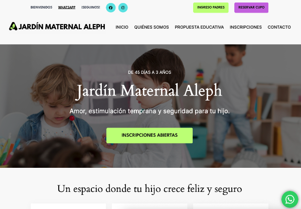diseño_sitio_web_para_colegios_Jardín_Maternal_Aleph