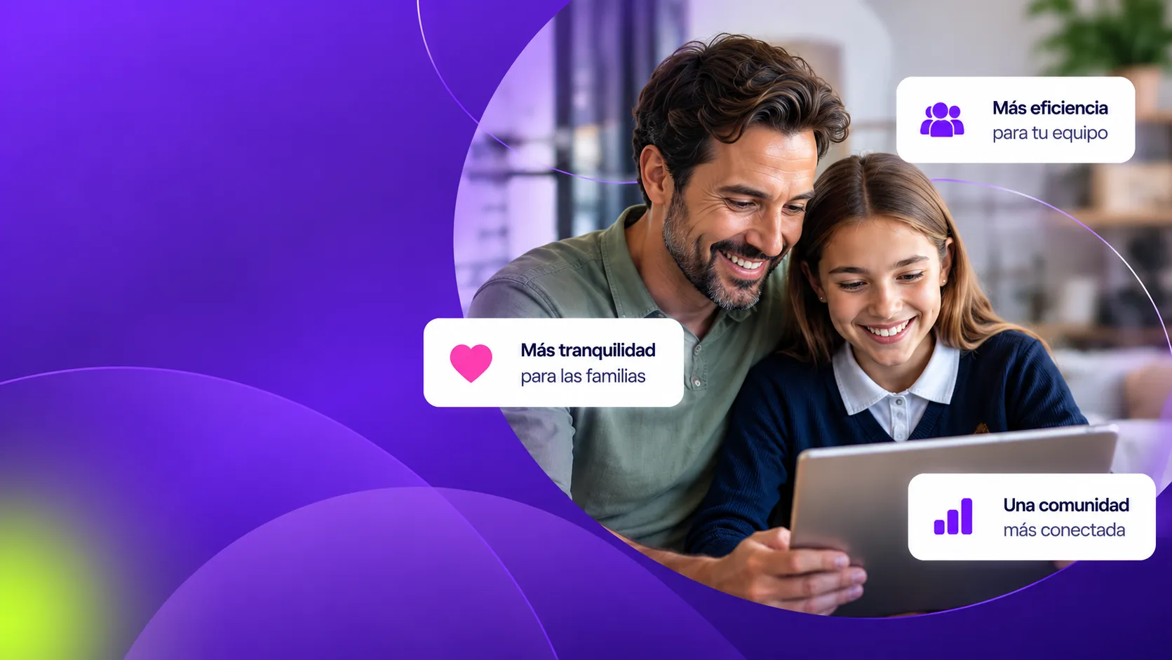 Familias conectadas con el colegio a través de Aulagix