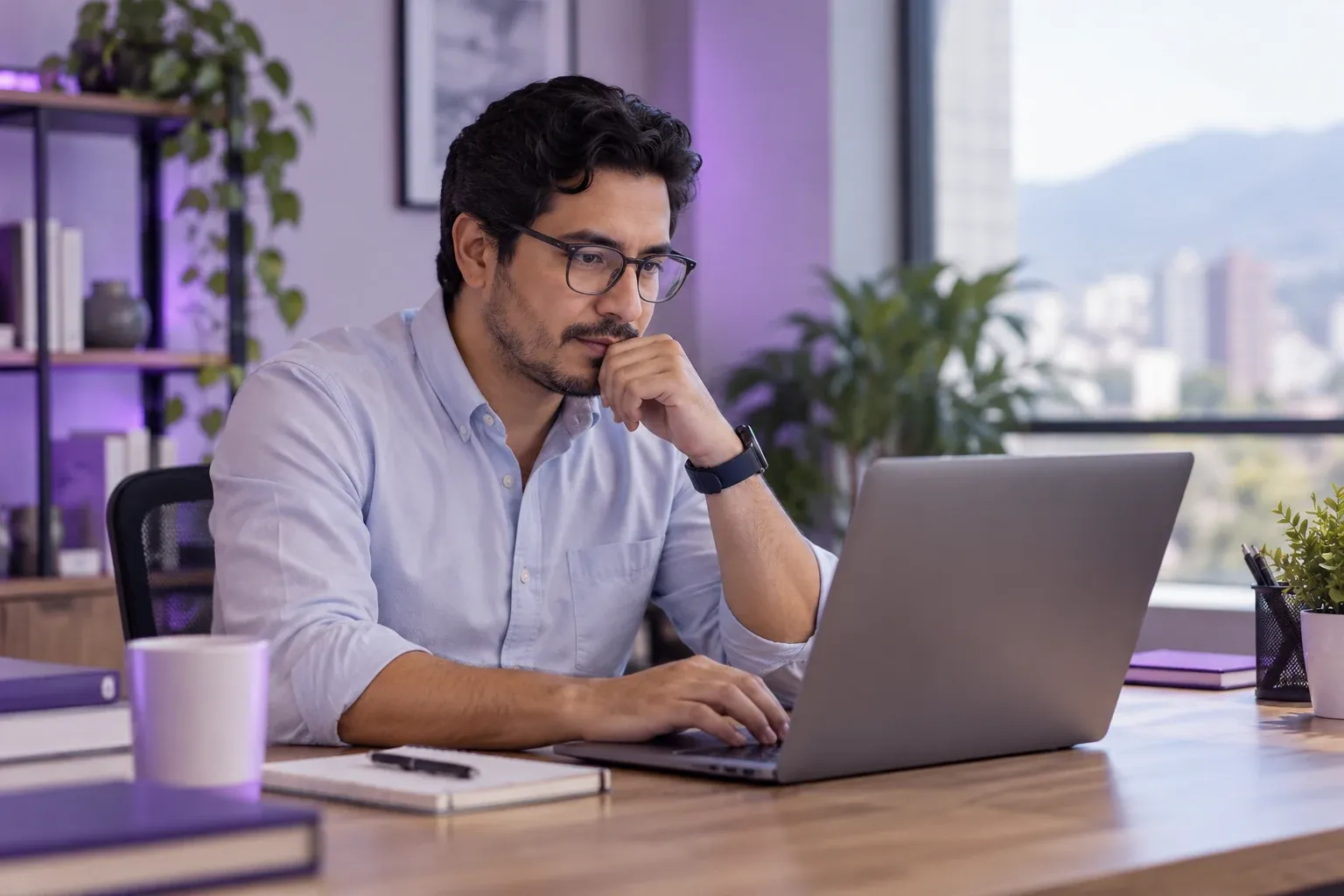 Profesional trabajando con una computadora portátil